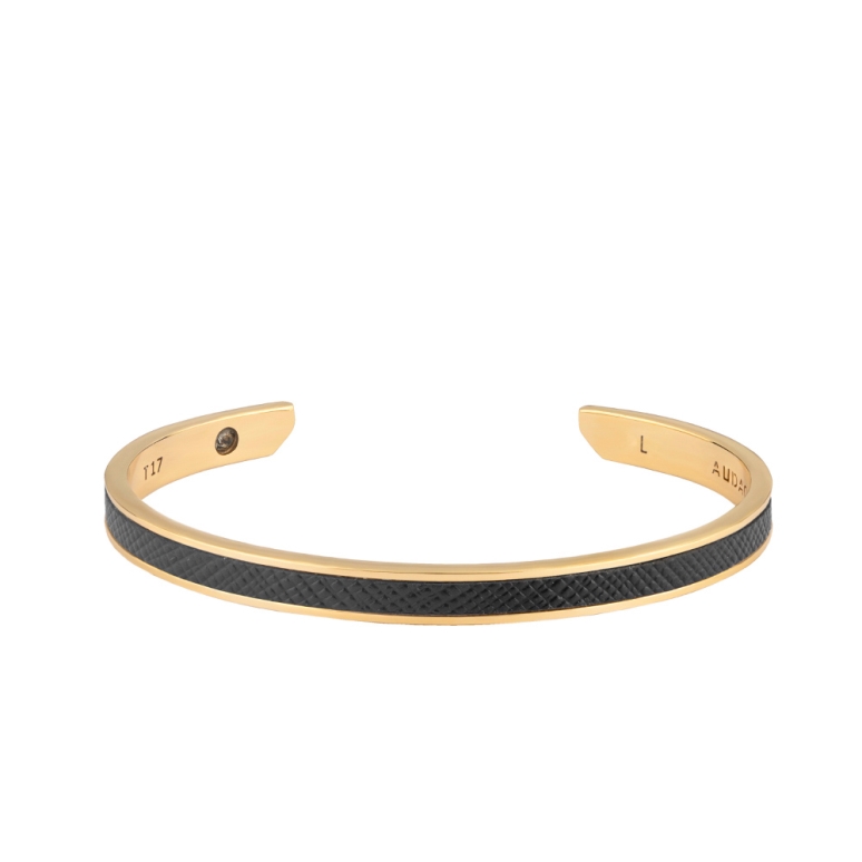 دستبند دال کریستالی طلا با چرم 19.17 سایز L 