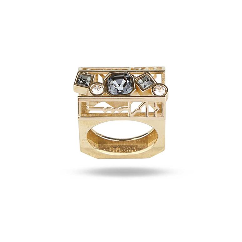 انگشتر دژ پر کریستال طلا 11/48 سایز S زنانه