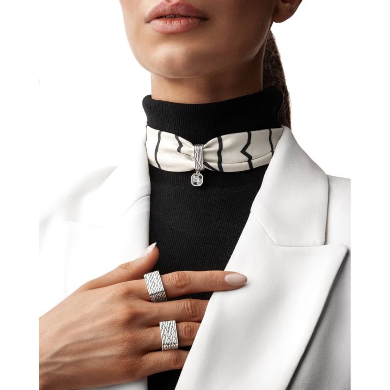 انگشتر راه دال پهن نقره سایز M