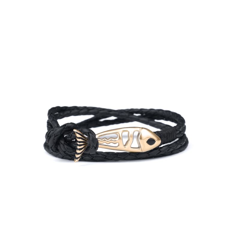 دستبند دال ماهی طلا لول بافت S 3/24