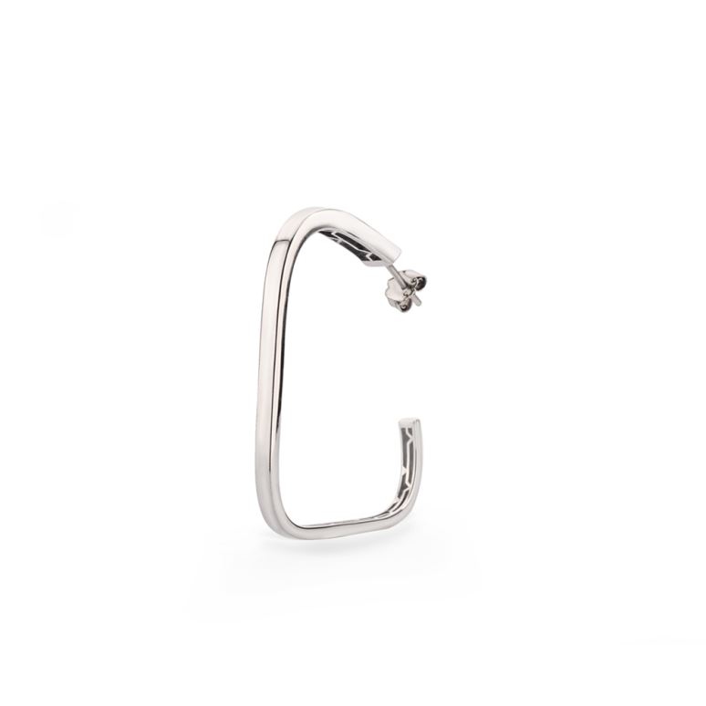 گوشواره شأن کوچک تک کریستال نقره